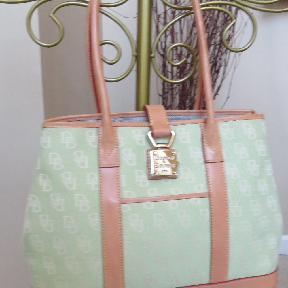 Dooney and BurkeFabric and leather handbag